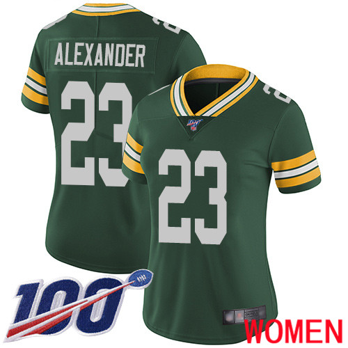 Green Bay Packers Limited Green Women #23 Alexander Jaire Home Jersey Nike NFL 100th Season Vapor Untouchable->youth nfl jersey->Youth Jersey
